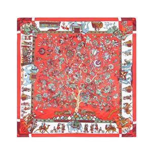 Sciarpa di seta moda Foulard alberi stampato scialle in raso sciarpa 90*90cm quadrati di seta <span class=keywords><strong>capelli</strong></span>/testa sciarpe donne <span class=keywords><strong>Bandana</strong></span> grande Hija - Product Image 4