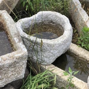 Pots en pierre ronde prédécoupés, pot de <span class=keywords><strong>jardin</strong></span> Antique, vintage - Product Image 2