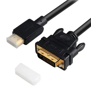 Connettori placcati in oro HDMI Maschio A DVI 24 + 1 Maschio 4 pin doppio monitor hdmi A dvi cavo