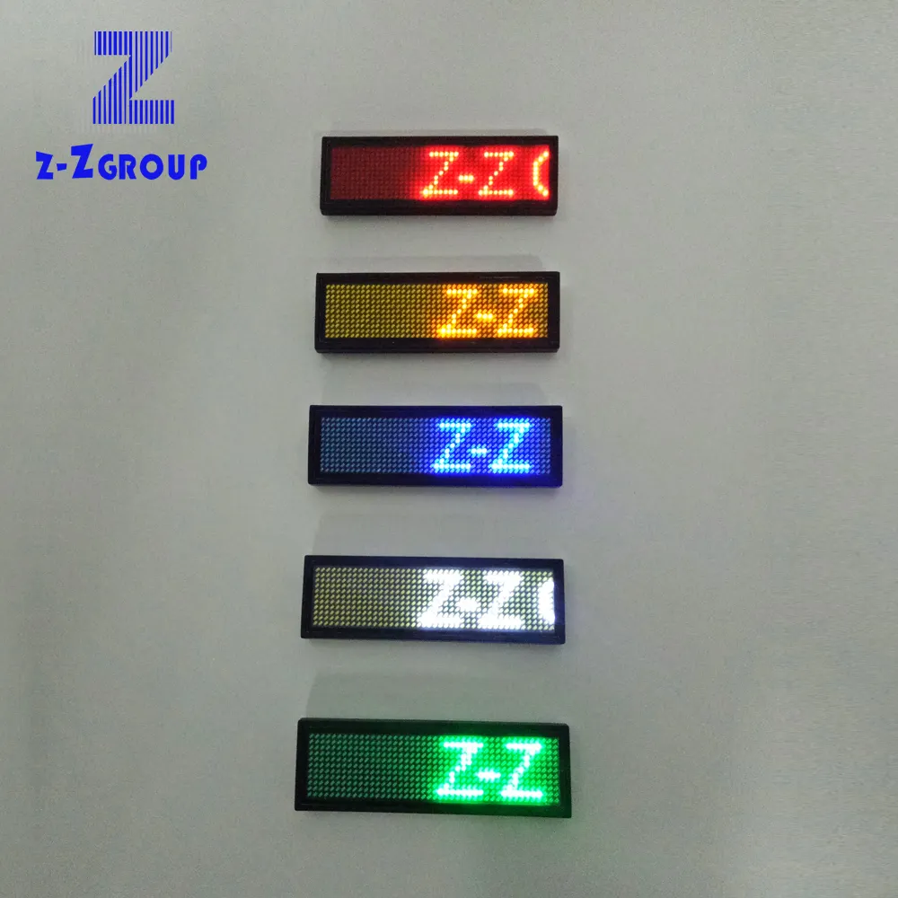 LED Name Plate Mini Message Screen different color red, white, blue, green, pink and orange