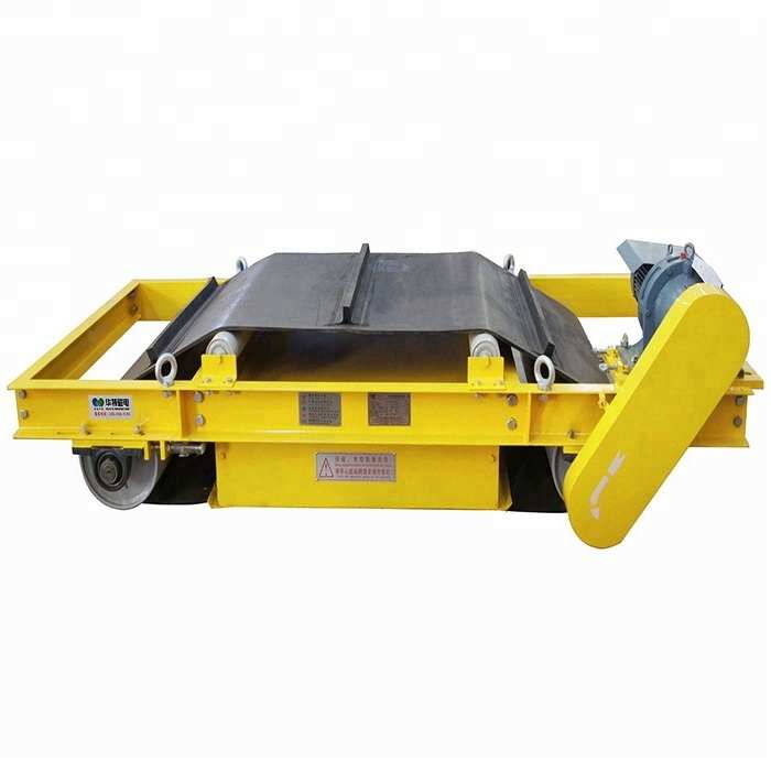 Separador magnético de correia cruzada, limpeza automática