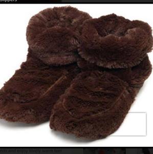 Violet Offre Spéciale lavande micro-ondes pantoufles sac de blé pieds eau pantoufle pour femme/pantoufles micro-ondables - Product Image 6