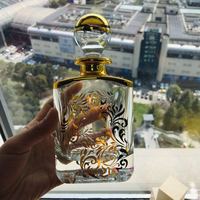 Flacon d'attar arabe en vente chaude 2021, flacon en verre doré pour parfum Oudh
