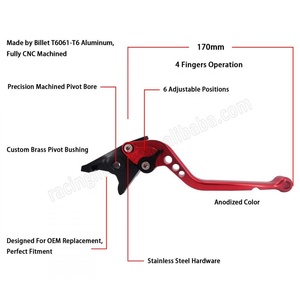 Leva Lunga Freno Frizione CNC per Moto <span class=keywords><strong>Guzzi</strong></span> Breva <span class=keywords><strong>750</strong></span> V7 Racer Classic Stone Special - Product Image 3