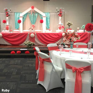 Wedding Bride and Groom <strong>Table</strong> Decoration Cheese Cloth <strong>Table</strong> <strong>Runner</strong> - Product Image 6