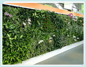 Pared colgante de plantas verdes artificiales, decoración de plástico para interior, planta verde, <span class=keywords><strong>Seto</strong></span> de boj - Product Image 4