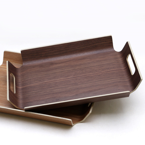 Plateau de service classique Rectangle 39.5cm, artisanal en bois, avec poignée, pour hôtel, vente en gros, livraison gratuite - Product Image 5