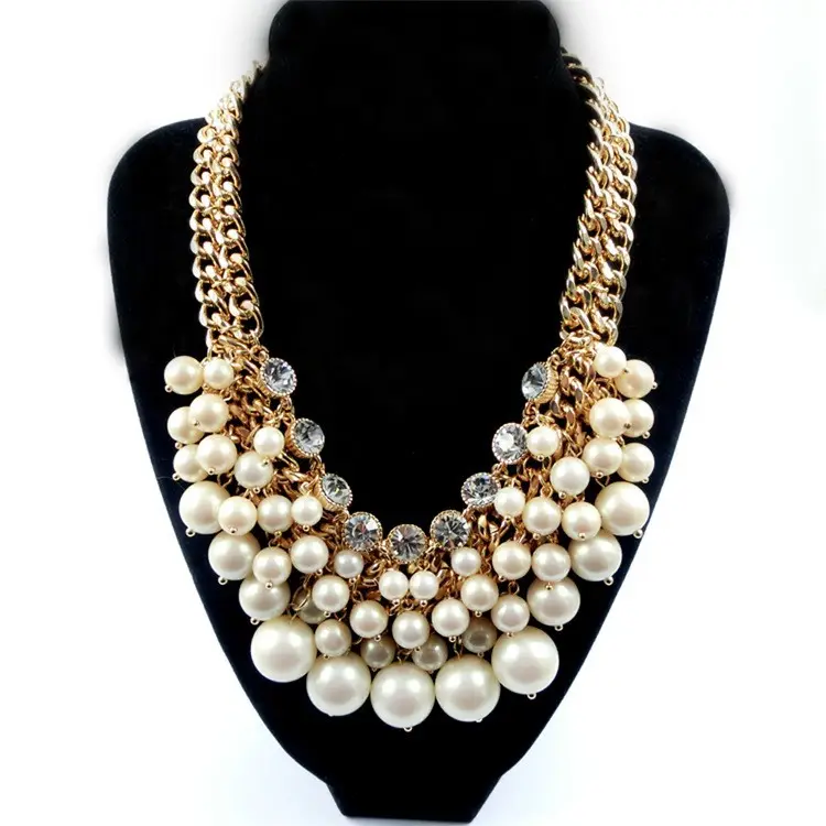 erstaunliche Luxus kristall perlenkette anhänger perle aussage halskette großhandel berühmten perlenschmuck