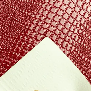 Synthetic Leather OEM Available Embossed Pvc 500 Meters LEADERS Knitted CN;JIA A4 Size Samples For Shoes