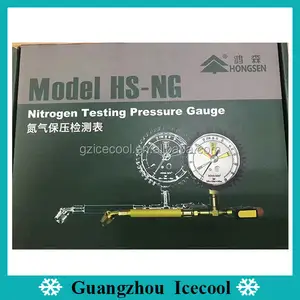 1/4 एसएई लचीली नली 145PSI नाइट्रोजन LeakageTesting दबाव नियामक गेज R134a R404a R22 आउटडोर एयर कंडीशनर के लिए वाल्व