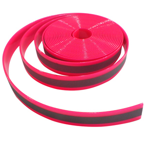 Correas de nailon recubiertas de <span class=keywords><strong>TPU</strong></span> reflectante fluorescente de alta calidad <span class=keywords><strong>Collar</strong></span> de perro rollos embalados con logotipo personalizado impermeable y duradero