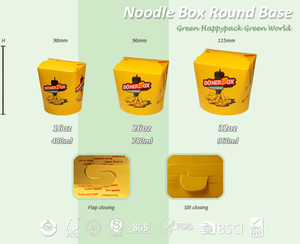 Gói Mì Ống Màu Tùy Chỉnh HAPPYPACK Hộp Đựng Thực Phẩm Chất Lượng Cao Dùng Một Lần Lấy Đi 16Oz 26Oz Cốc Mì Giấy Kraft Mẫu Miễn Phí - Product Image 5