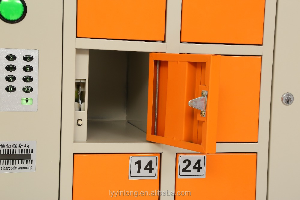 Personnalisé code à barres à puce exploité mobile téléphone casier pour salle de réunion