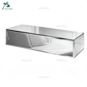 Solid Wood Mirrored Glass Floating Shelf Modern Wall Mounted Storage Display for Bedroom Living Room Dining Room Home Furniture