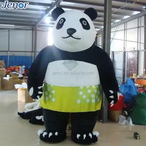 Carnival Parade Dance Inflatable Panda Mascot Costume Đối Với Quảng Cáo Trung Tâm Mua Sắm