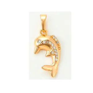 33335 Xuping fashion jewelry manufacturer beautiful animal fish gold pendant for women