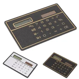 8 Digits Ultra Thin Slim Mini Credit Card Design Solar Power Pocket Calculator