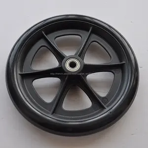 200 mm 8x1 polegada solide spoke PVC roue en plastique
