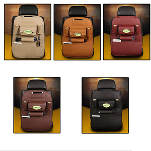 PU En Cuir Voiture Banquette Arrière Organisateur Sac De Rangement Usine Directement En Gros Lot De 2 avec 6 Couleurs Disponibles Organisateur de Siège Arrière OEM - Product Image 6