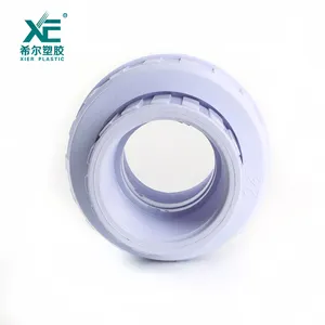 Fábrica de Zhejiang calidad profesional 1/2 "-2" Unión de tuberías de pvc de plástico gris