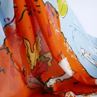 Individuelles Design Digitaldruck Seide Chiffon Georgette Habotai Satin Stoff für Kleid und Schals