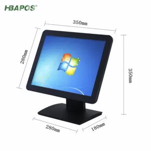 15 Inch waterdichte 5 Draden Resistive Touch Screen POS Monitor