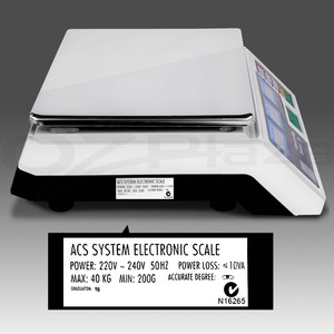 LPN <span class=keywords><strong>OIML</strong></span> ميزان لاحتساب السعر الوزن وظيفة ABS البلاستيك LED LCD 40 كجم 220V 110V كوانشنغ 4 قطعة/الشركة التونسية للملاحة CE بنفايات ACS-03 CN; زهي AC/DC - Product Image 5