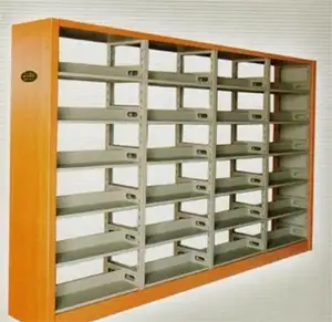 Kệ Sách Đồ Nội Thất Thư Viện Khóa Chìa Khóa Thép Không Gỉ Kim Loại Thép Bán Sỉ Hai Cột Thư Viện Trường Học Thư Viện Hiện Đại Không Rak - Product Image 1