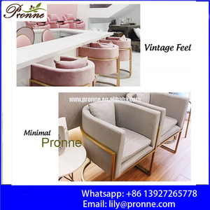 Sedia per <span class=keywords><strong>Clienti</strong></span> Salone di Bellezza Gambe Dorate/Sedia da <span class=keywords><strong>Ufficio</strong></span> Classica FP-C015 - Product Image 3