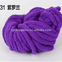 Cynthia Hand Knitting Washable by Machine Chenille Yarn for Knitting Blanket and Scarves