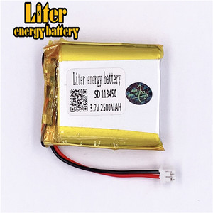 Plug 2.0-2 P 113450 2500 mah 3.7 V lipo battery Rechargeable solar li ion polymer lithium battery with PCM - Product Image 1