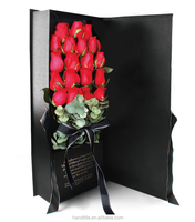 Boîte en carton rectangulaire, boîte personnalisée en papier avec fleurs, boîte de chapeau de luxe avec ruban, livraison gratuite