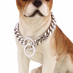 Edelstahl Kubanische Gliederkette Choke Hundehalsband 15 mm Breit Schwer 12-36 Zoll 18 Zoll - Product Image 3