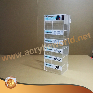 Acrylic Mobile Phone Accessory Counter Display Cell Phone Usb <b>Cable</b> <b>Charger</b> Display - Product Image 4