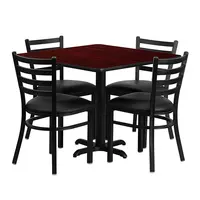 American Restaurant Tables and Chairs Set, 4 Set