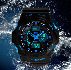Skmei reloj tienda de moda en línea tiempo dual impermeable de los hombres del deporte relojes #0955 - Product Image 1