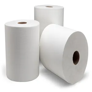 Advanced Single-Ply Paper Hand Towel Roll, White (Pack von 6)