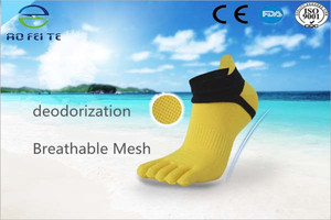 1 pares desodorante antibacterial hombres deportes calcetines calcetines five finger toe calcetines - Product Image 6