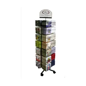 6 Tiers Floor spinning napkins display rack for disposable Tableware, Napkins, Tablecloths , Paper Products