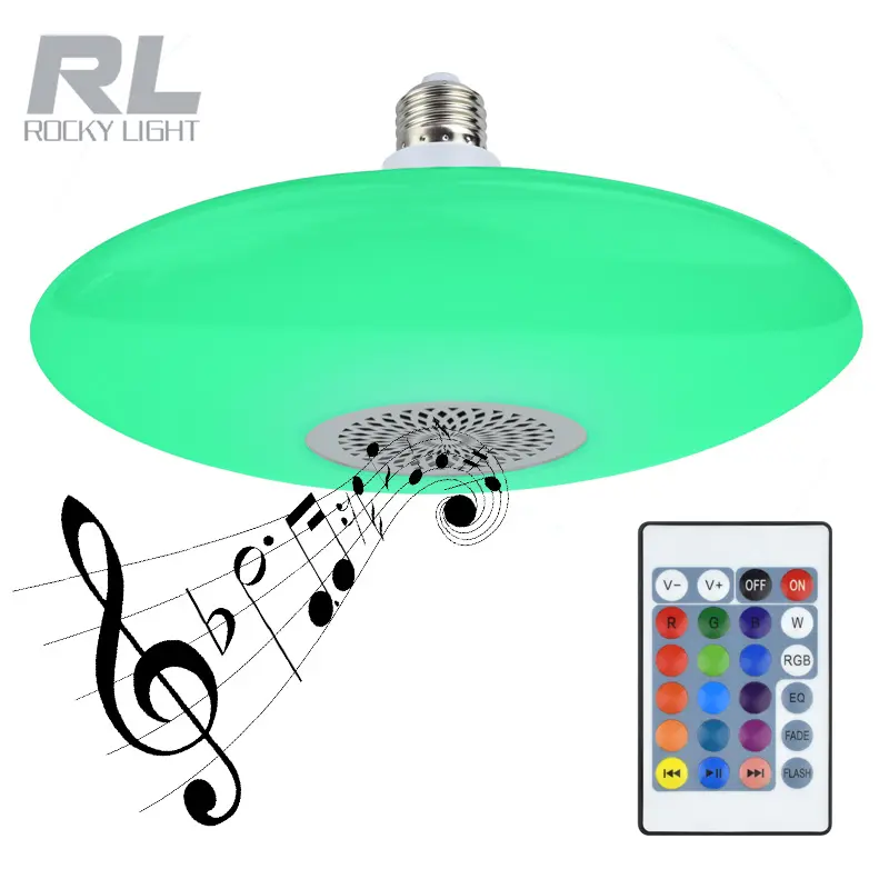 נייד בקרת APP LED מוסיקה אור הנורה E27 RGB dimmable UFO אור הנורה עם מוסיקה רמקול