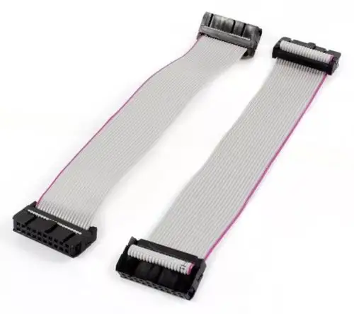 2x 30cm IDC20 IDC Female/Female Flat Ribbon Cable 20 Pin 2.54mm Gray Arduino PC