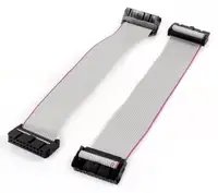 2x30 cm IDC20 IDC Weibliche/Weibliche Flach Band Kabel 20 Pin 2,54mm Grau Arduino PC
