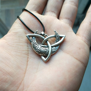 Collar con Colgante de Nudo Vikingo Nórdico, Amuleto de <span class=keywords><strong>Poder</strong></span>, Talismán Salvaje para Hombre, Joyería Antigua con Cadena para Bodas y Fiestas - Product Image 3