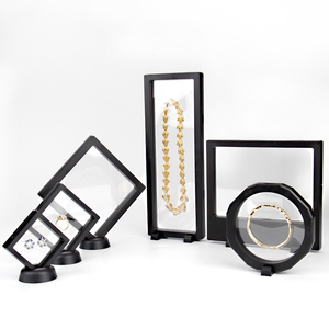 3D Floating frame box for necklaces ring gemstone bracelet packaging gemstone display boxes