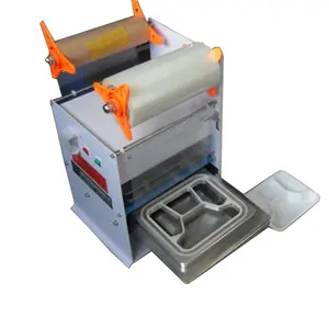 Fastfood Lunchbox Plastic Lade Afdichting Sealer Machine Semi-Automatische Plastic Zak Sluitmachine 25 Stuks/min