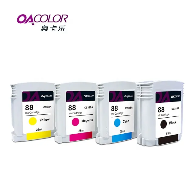 OACOLOR ตลับหมึกสำหรับ HP88สำหรับ HP Officejet Pro K550 K5400 K7580 K7680 K7780เครื่องพิมพ์