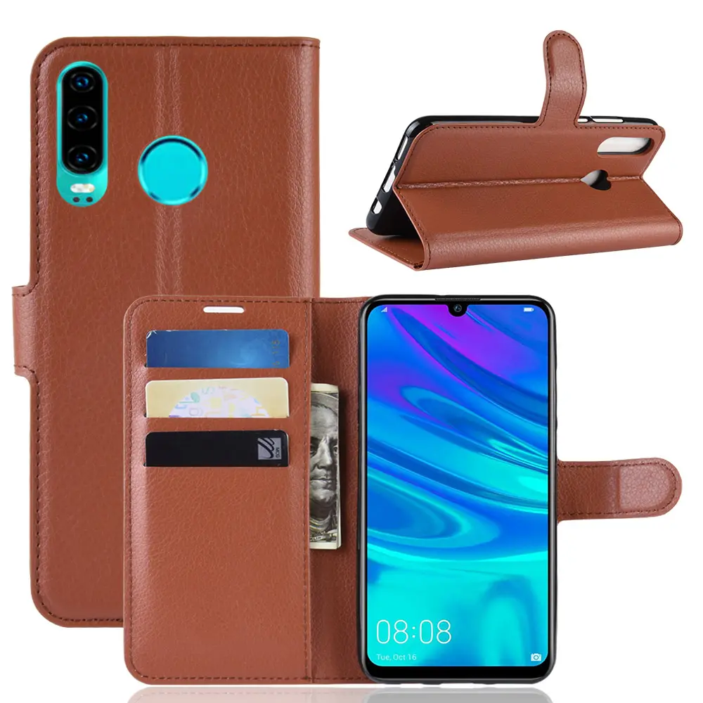 Capinha de couro para huawei p30 lite p30 lite, capinha com carteira para celular