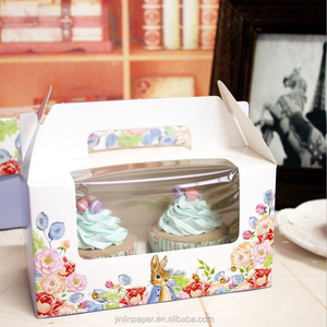 Tùy Chỉnh In Giấy <span class=keywords><strong>Cupcake</strong></span> Hộp 1/2/4 Gói Ưa Thích In Bánh Muffin Hộp - Product Image 2