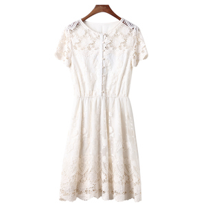 Elegante neue abendkleid casual weiß spitze kleid - Product Image 2