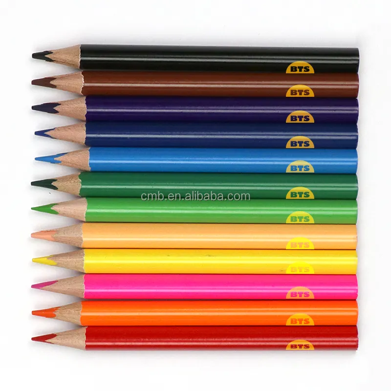 Triangle Barrel Best Colour Pencils with 12 Bright Colours